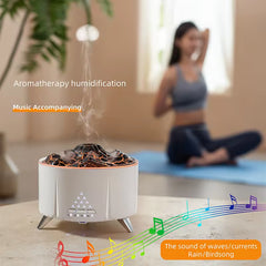 IMYCOO Portable Flame Volcano Diffuser Humidifier Korean KC Air Fire Jellyfish Diffuser